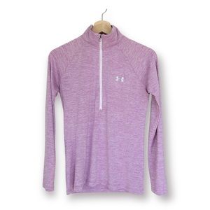 Under Armour Heatgear Mock Neck 1/2 Zip Pullover Heathered S